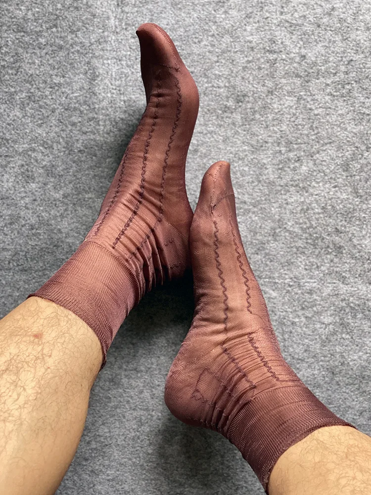 Nylons Socks Men Socks Mesh Style Businessman Leisure Socks Treding Mature Man Hormones