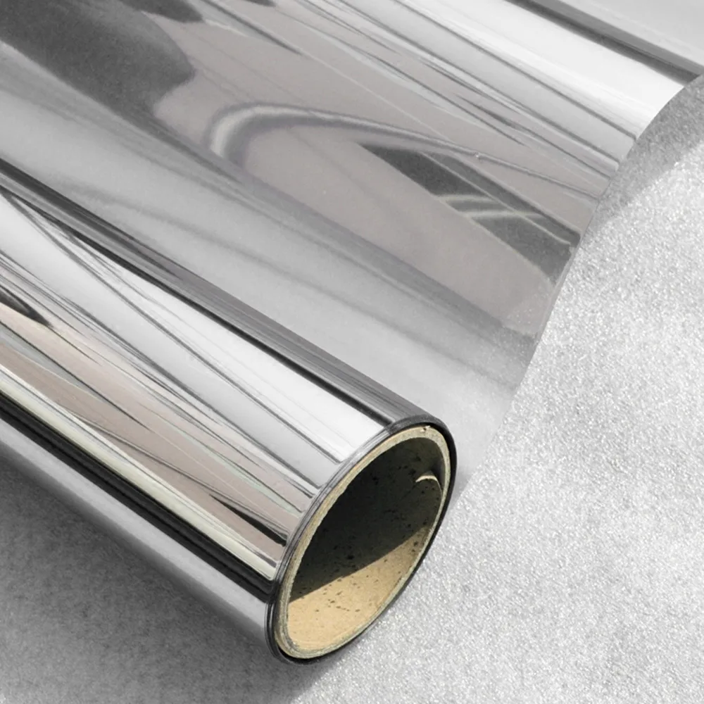 Mirror Sunscreen Window Tint Sun Blocking Heat Blocking Cling for Home Office Silver Vinyl Roll Stickers Solar Window Films window privacy film window film window sticker self adhesive vinyl