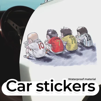 Personaggio dei cartoni animati Adesivi per auto Calcomania da calcio Decalcomanie in vinile impermeabili per cofano dell'automobile Paraurti Tronco Coperchio Decor Accessori per auto