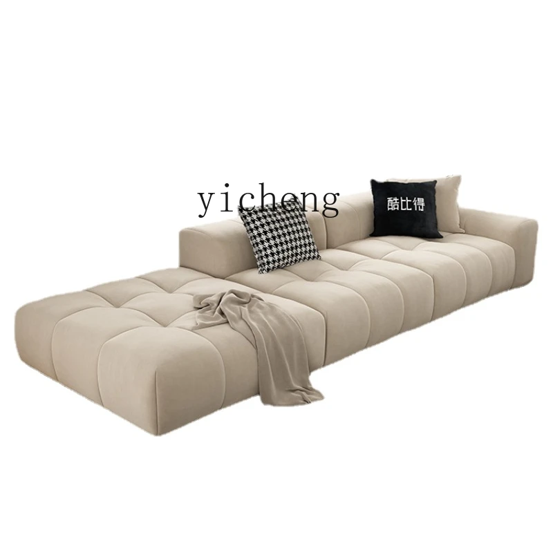 

Zc Anti-Scratching Fabric Sofa Simple Modern Module Living Room Tofu Block Straight Row