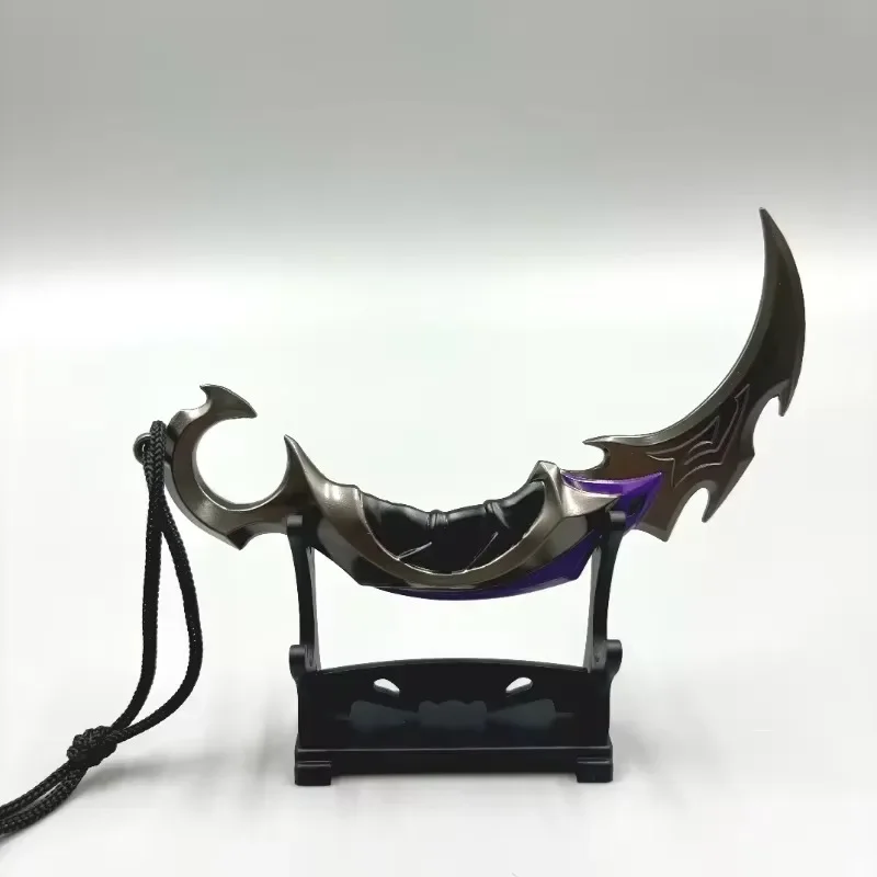 15CM Valorant Weapon Melee Reaver Karambit Knife Metal Game Peripheral Katana Samurai Sword Uncut Blade Ornaments Gift Boys Toy 2