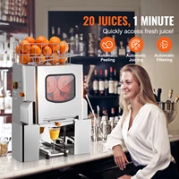 SucceBuy Presse-Orange Commercial Machine120W Extracteur de Jus Automatique Presse-Orange en Acier Inoxydable 20 Oranges/Minute 2