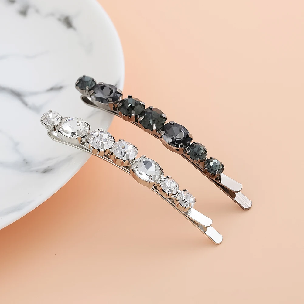 Crystal Jewelry Hair Clips ins Advanced Sense Of Rhinestone A Word Clip Fashion Simple Diamond Hair Accessories For Women hair accessories