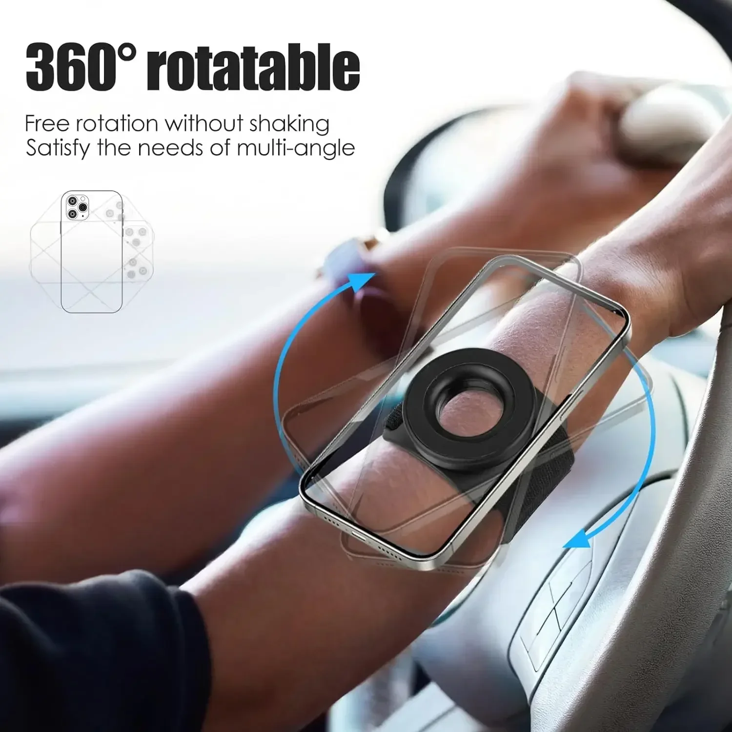 Magnetic Phone Holder Wrist Strap For Mobile Fitness