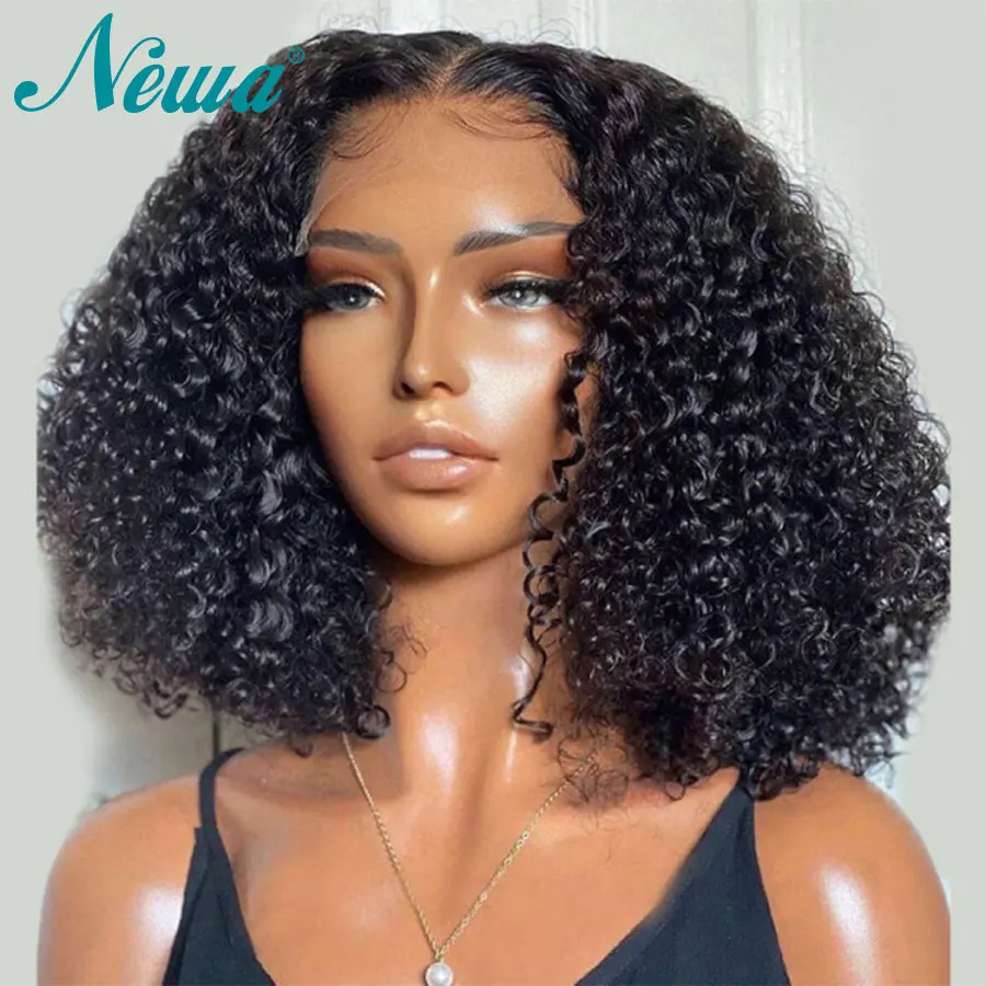

Fluffy Bouncy Short Curly Bob Wigs Human Hair Lace Front Wigs 13X6 hd Transparent Lace Frontal Wig Pre Plucked Glueless Wigs