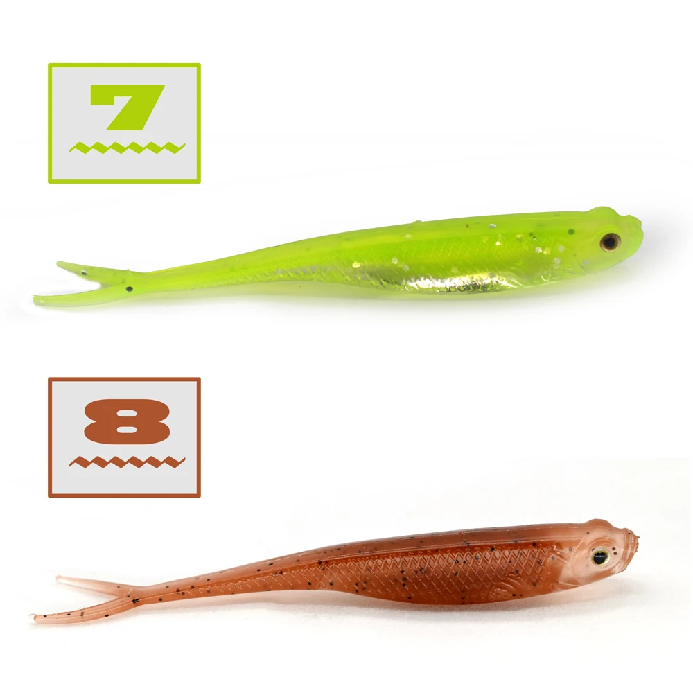 MNFT 3Pcs Soft and Life-like Jerk Bait 7.5cm 1.8g Swimbait Fishing Lures Shad Paddle Tail Swim Bait Bass Fishing Accessories