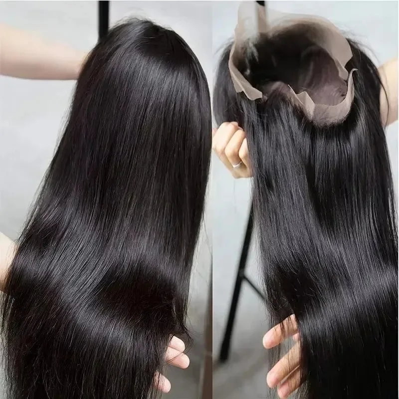 100% Human Hair Brazilian 5x5 Glueless Wear and Go Wig 28 30 40 Inch 13x4 13x6 HD Transparent Bone Straight Lace Frontal Wigs