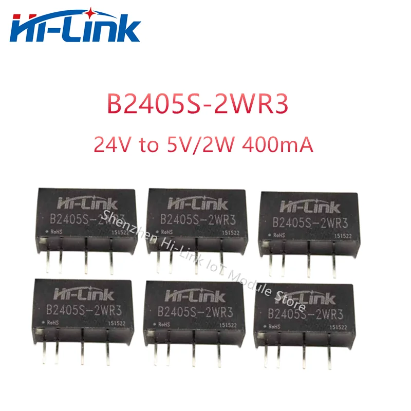 10pcs/lot Hi-Link Small Volume Isolated Power Module B2405S-2WR3 5V 2W DC DC Converter Voltage Transformer