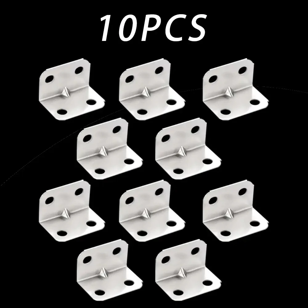 Angle L bracket Stainless Steel Bracket Suitable For Tables Chairs Cabinets Wardrobes 10/50pcs
