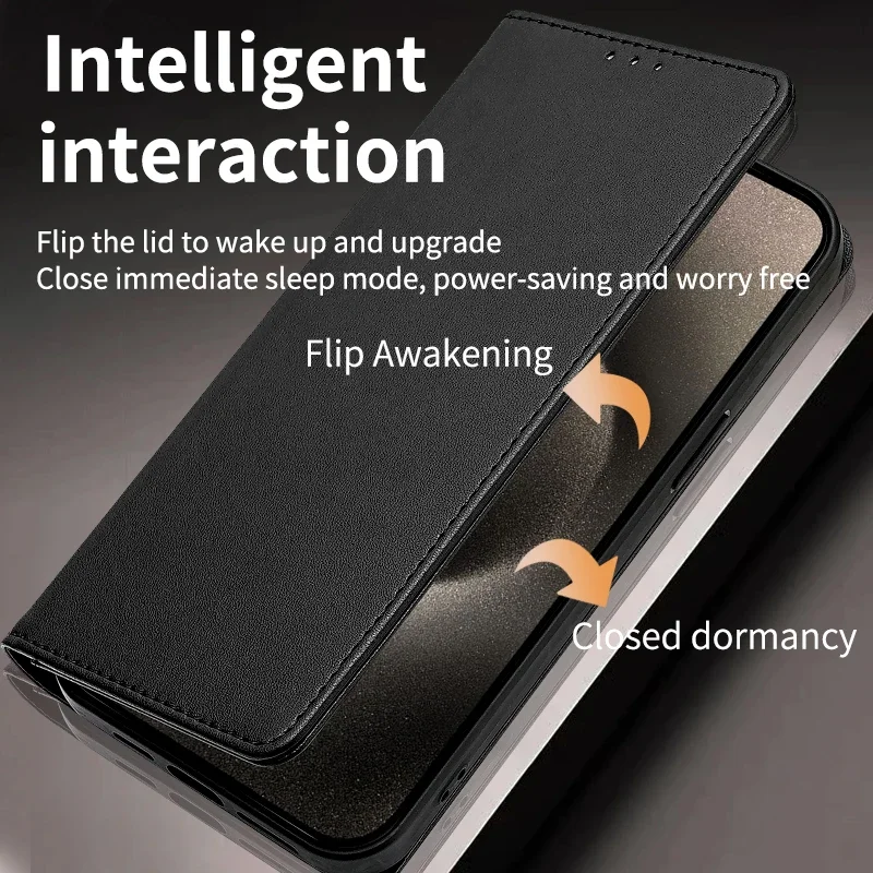 Sleek Leather Protective Case with Magnetic Closure and Enhanced Durability