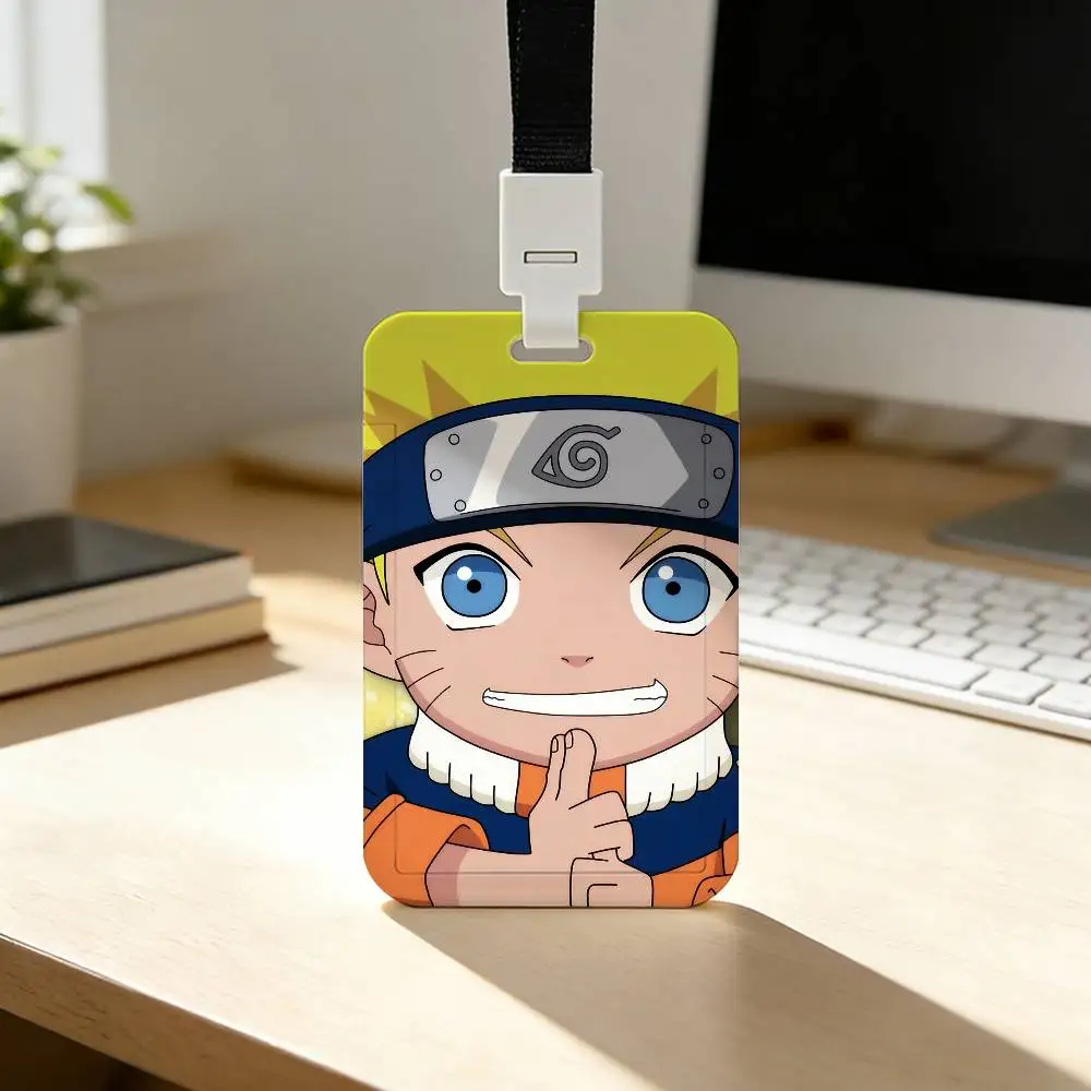 Klassischer Anime N-Naruto-S-Akatsuki Kartenhalter für Studenten, Campus-Essenskarten, Öffentlicher Nahverkehr, U-Bahn-Kartenetui – Detail 3