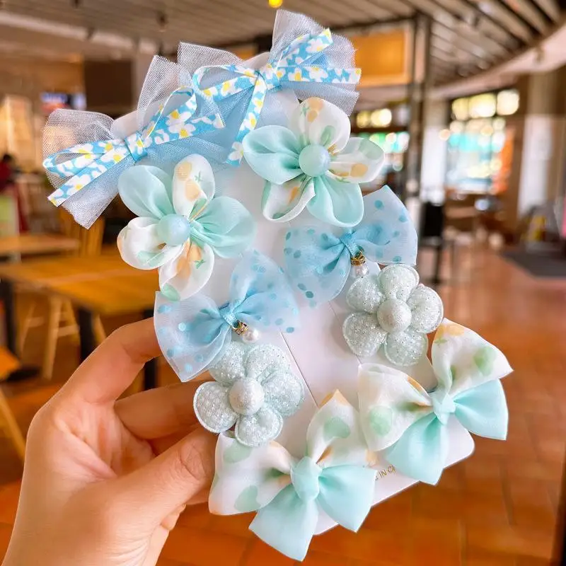 10 Teile/satz Nette Bögen Baby Haarspangen Spitze Blume Kinder Mädchen Haarnadeln Friseure Baby BB Clip Geschenke – Detail 10