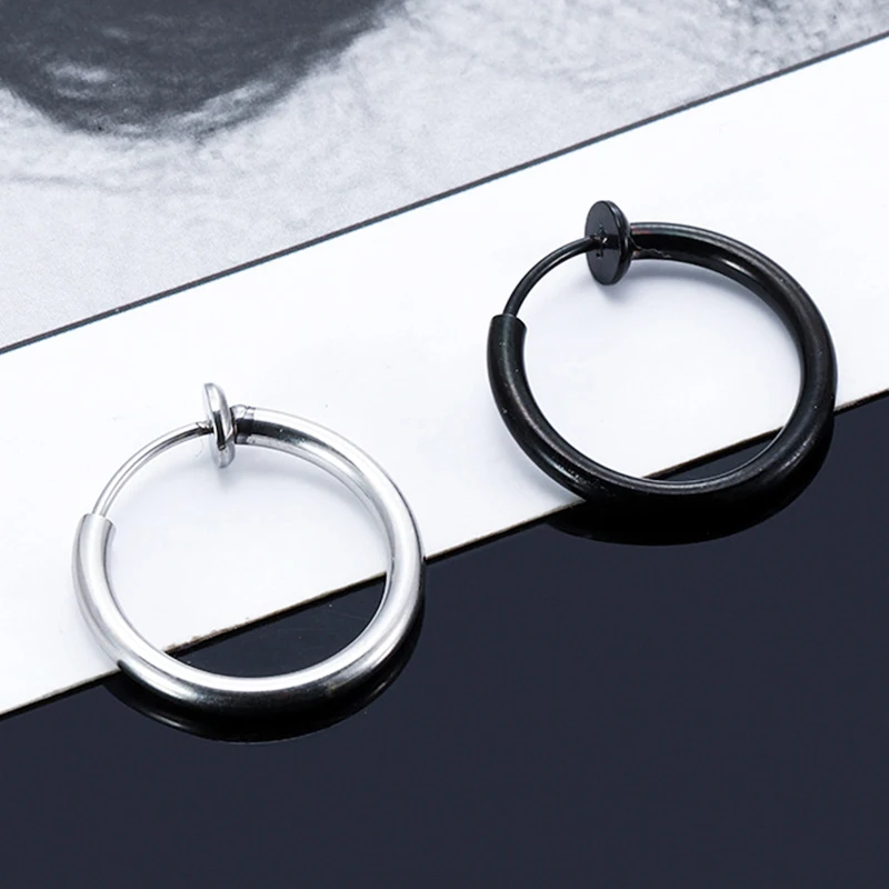 1/16 Pairs Magnetic Stud Earrings Men Stainless Steel Non-Piercing Cross Dangle Hoop Earrings Unisex CZ Magnet Clip on Earring 2