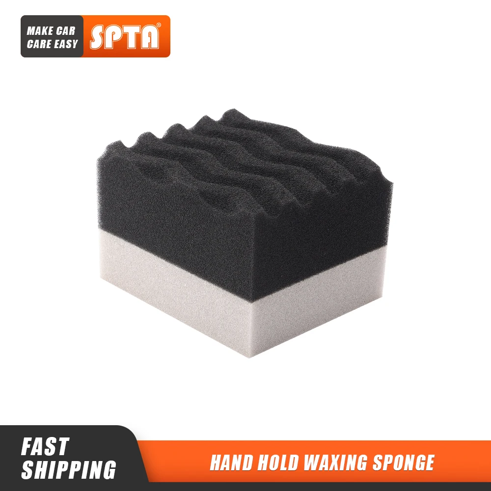 

Bulk Sale 1-15Pcs SPTA Car Detailing Hand Sponge Wave Durafoam Contoured Applicator Pad For Tire Waxing And Crystal Coating