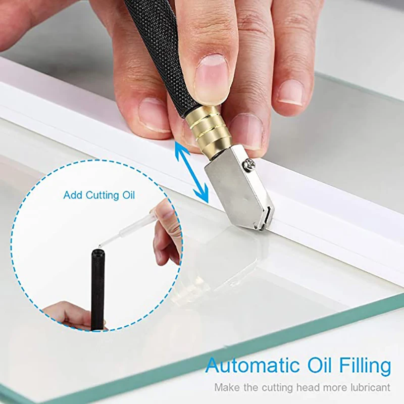 Glass Cutter Professional Glass Cutting Wheel Hand Tool TC-17 Cutter Ceramic Tile Cutter TC-17 B Toyo Type Metal Handle