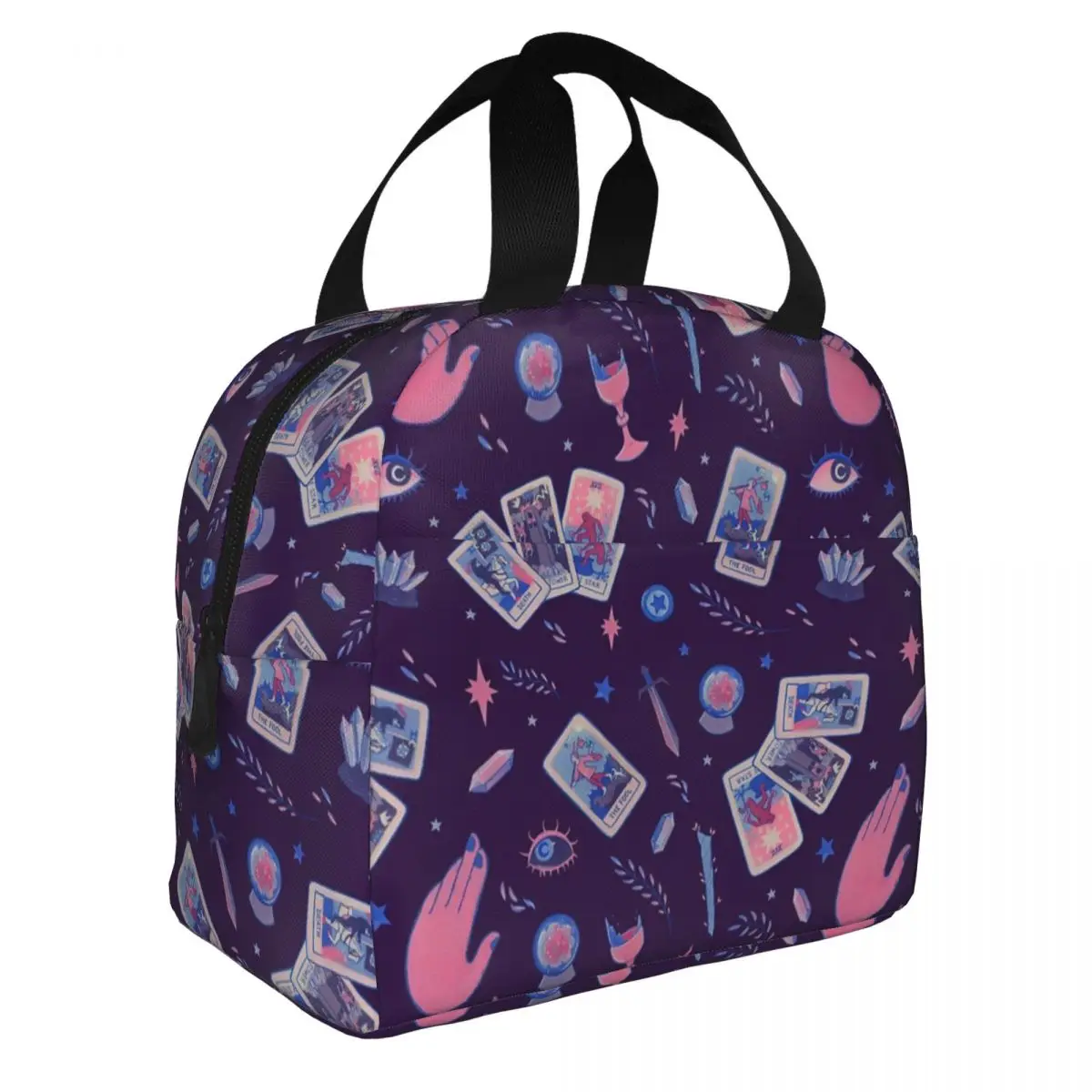 

Tarot Insulated Lunch Bag Cooler Bag Meal Container Occult Witch Magic Boho High Capacity Tote Lunch Box Outdoor