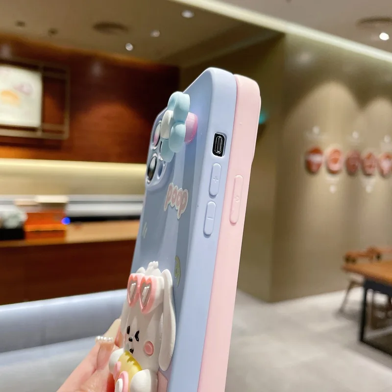 Cute 3D Pig Silicone Cartoon Phone Case - Lovely Protective Cover