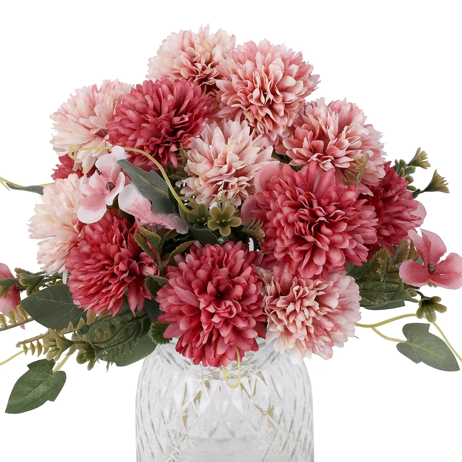 Künstliche Blumen Seidenkugel Chrysantheme Home Room Decor Vase Outdoor Garten Hochzeit Brautstrauß Festival Geschenk Prop Günstig – Detail 2