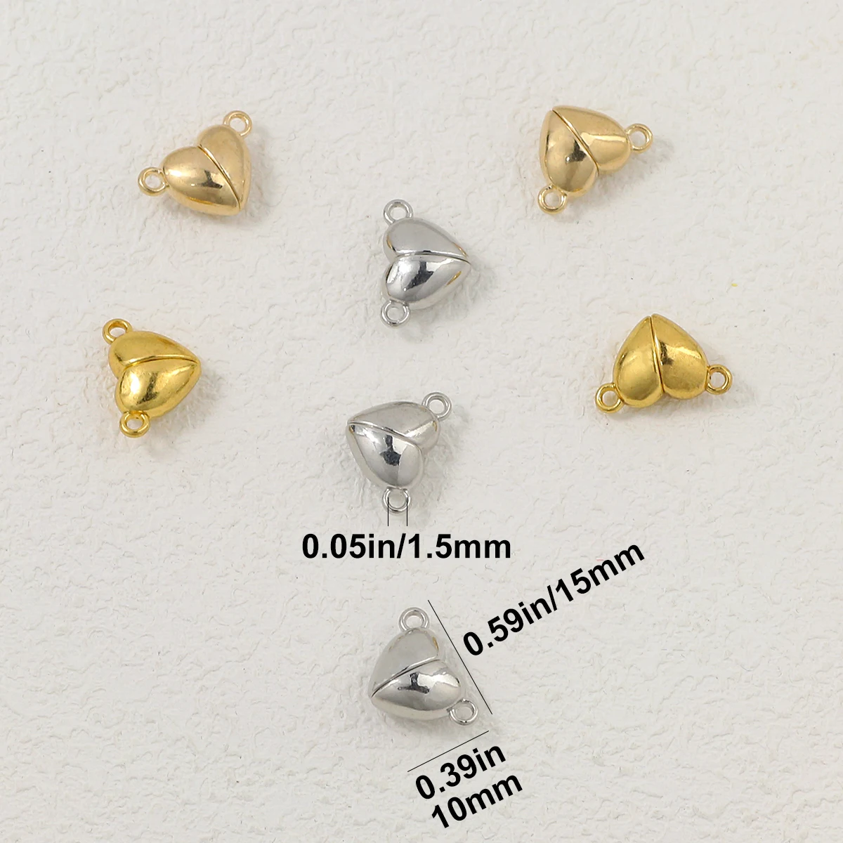 50-5 stücke Magnetische Paar Anhänger Und Herz Form Magnet Gepaart Lose Perlen Für Schmuck Machen Diy Armband Neckalce Anhänger geschenk – Detail 3