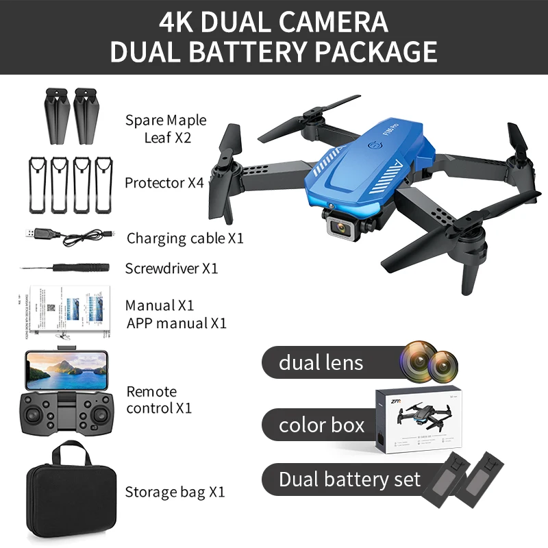 F185 Foldable Drone HD 4K Dual-camera Aerial Camera Obstacle Avoidance Quadcopter Long-endurance Remote Control Aircraft foldable fpv wifi rc quadcopter remote control drone RC Quadcopter