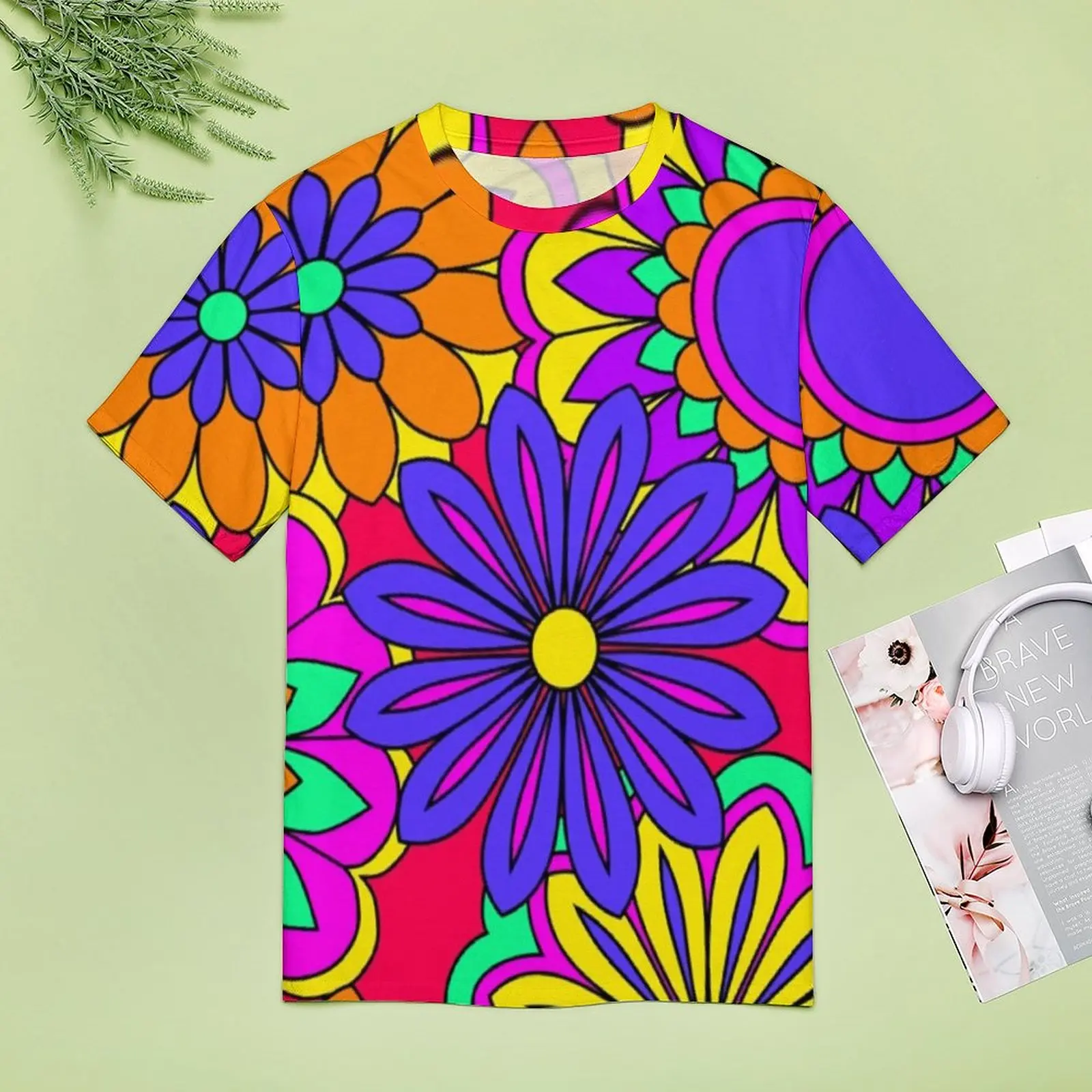 psychedelic flower shirt