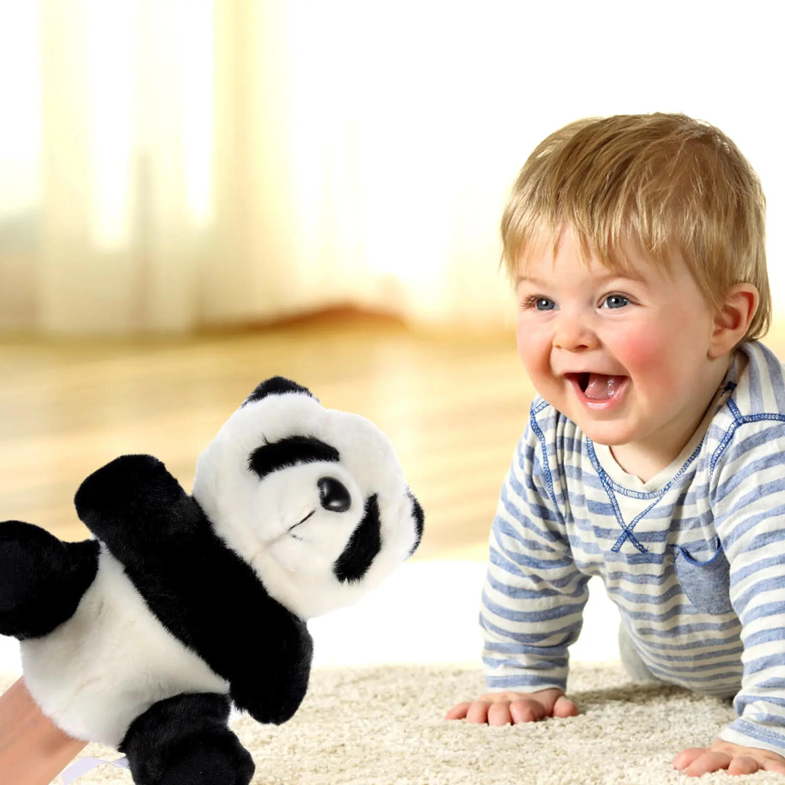판다 손인형 부드럽고 편안한 PP 코튼 소재로 아이들의 손에 딱 맞으며 이야기..
