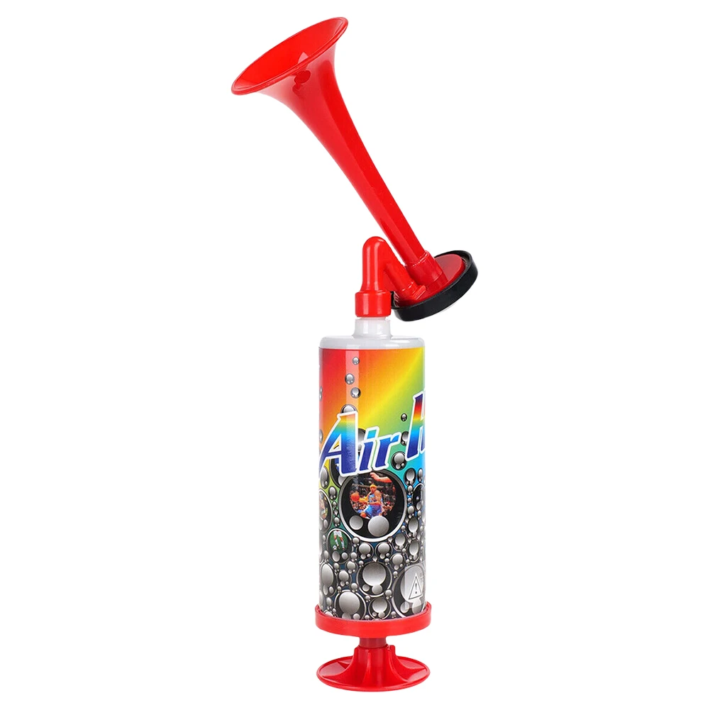 Plastic Horn Football Noise Makers Football Stadium Horn Portable Soccer Air Cheering Horn Mini Handpush Pump Air for Boating Sports Events Birthday Parties