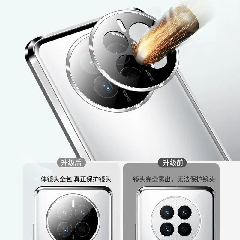 Luxurious Double-Sided Glass 360° HD Magnetic Shockproof Bumper Case