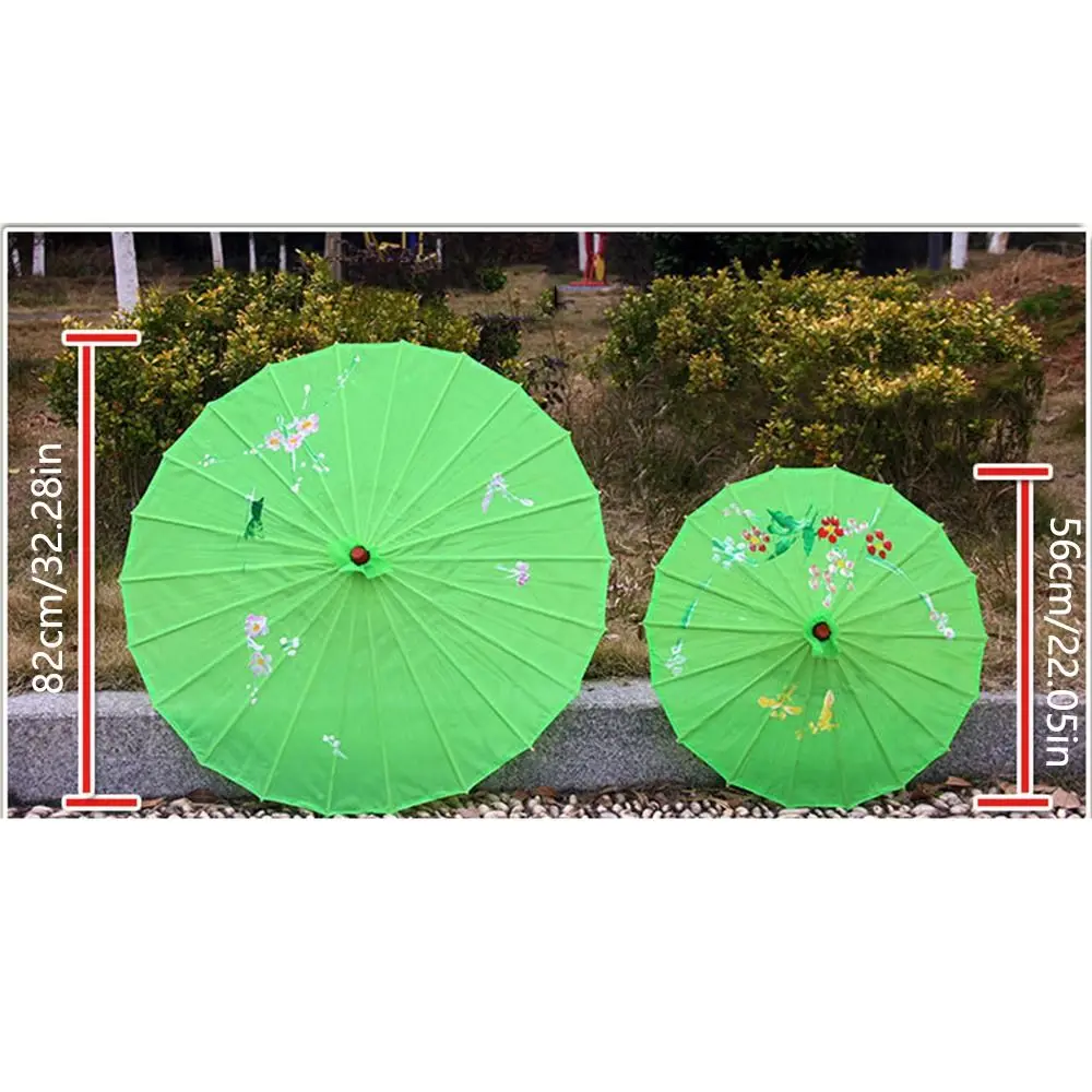 Folding Umbrellas 1pcs Chinese Art Umbrella Frame Silk Parasol For Wedding Birthday Party Bride Bridemaid Hand-painted Flower folding umbrella