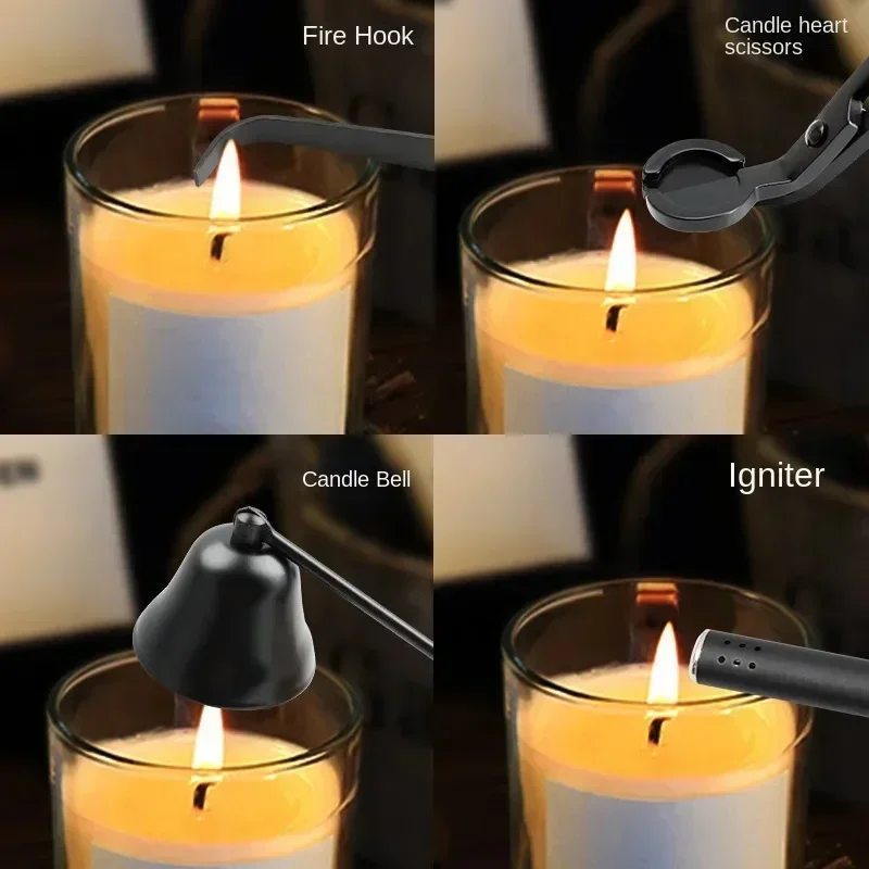 Candle Nursing Tool Candle Extinguishing Tool Wick Trimming Scissors Hook Tray