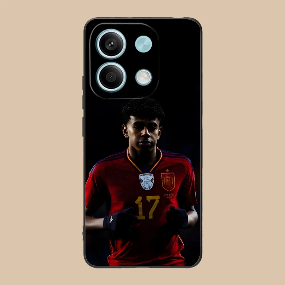 Lamine Yamal Black Soft Mobile Phone Case Cover Shell