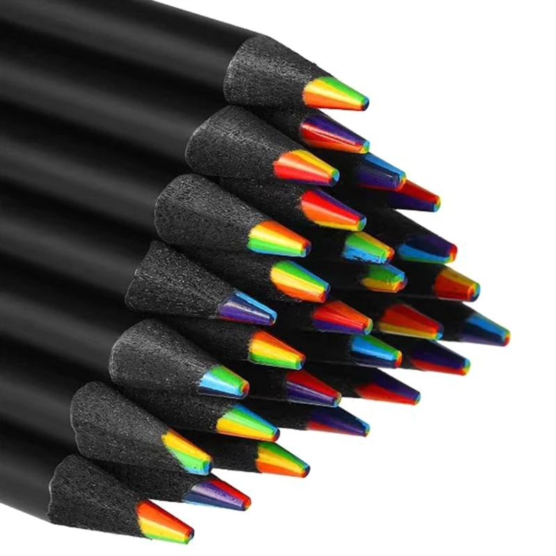 

Rainbow Pencils Jumbo-Colored Pencils,Multicolored Pencils for Drawing,Coloring