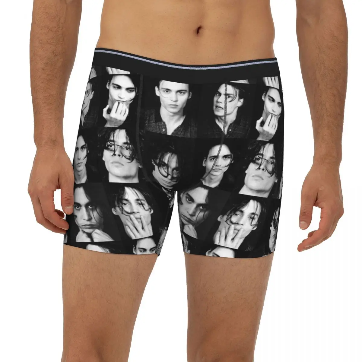 Johnny Depp Underpants Breathbale Panties Male Underwear Boxer Briefs extended underwear