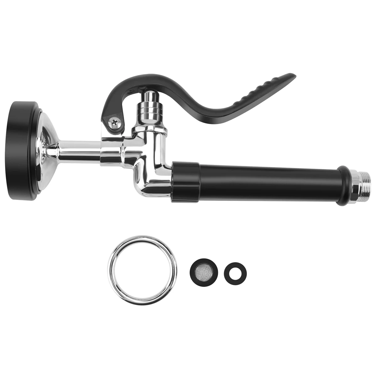 Pre Rinse Sprayer Commercial Kitchen Faucet Parts Chrome Finished (Black) DY