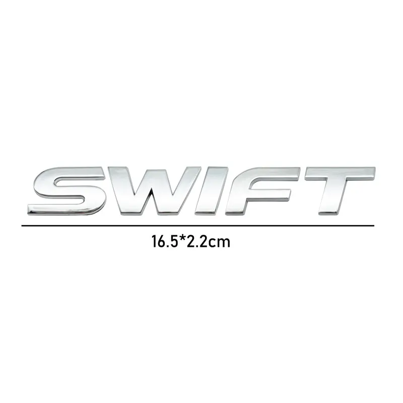 Car Emblems for Suzuki Swift,3D Logo Radiator Grill Replacement Sticker Hood Trunk Tailgate Emblem Self Adhesive Tuning Badge Car Styling Modification, 4-piece set (black