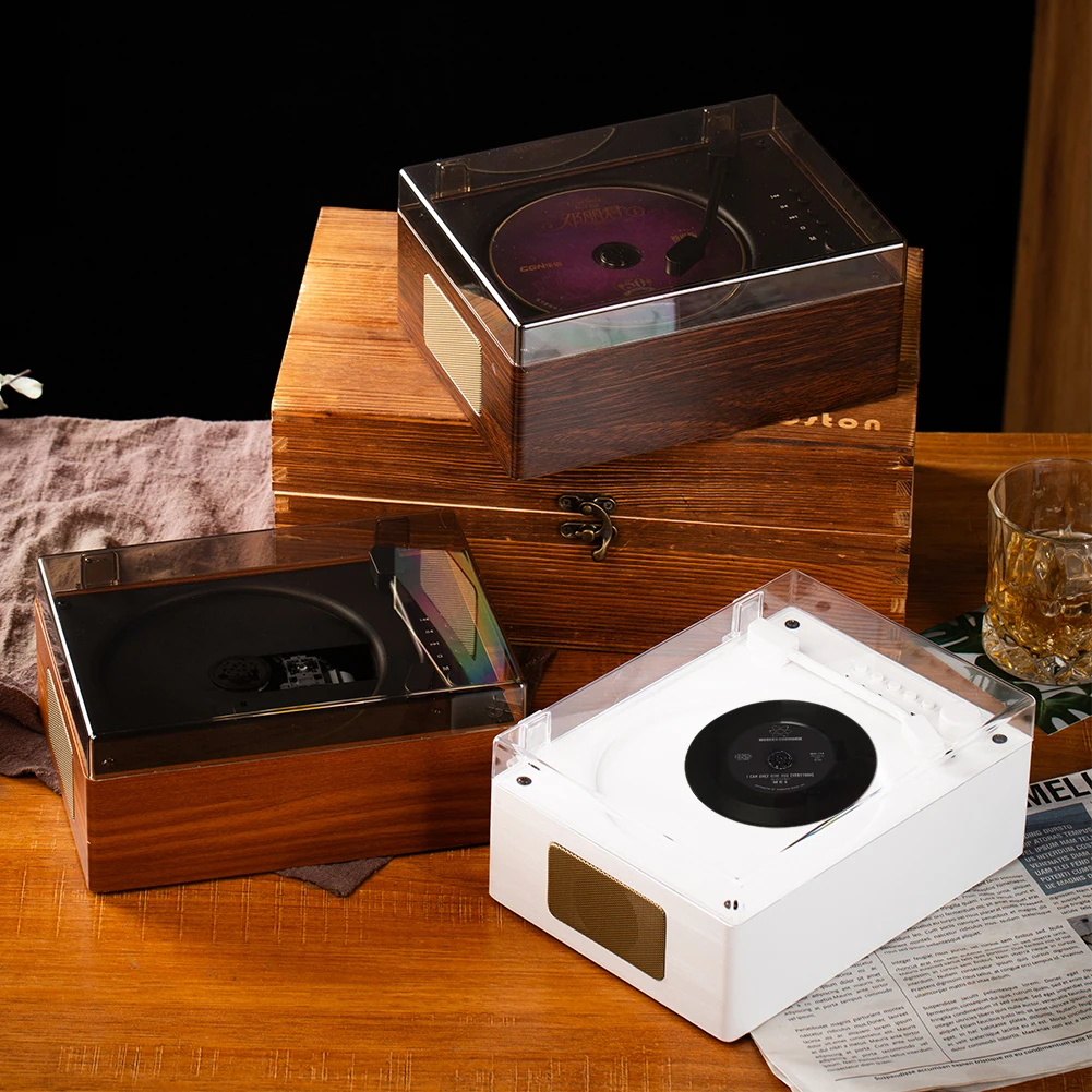 Portable CD Player Rechargeable Support CD BT USB 3.5mm AUX Home Music Player Bluetooth-Compatible 5.0 Music For Phone
