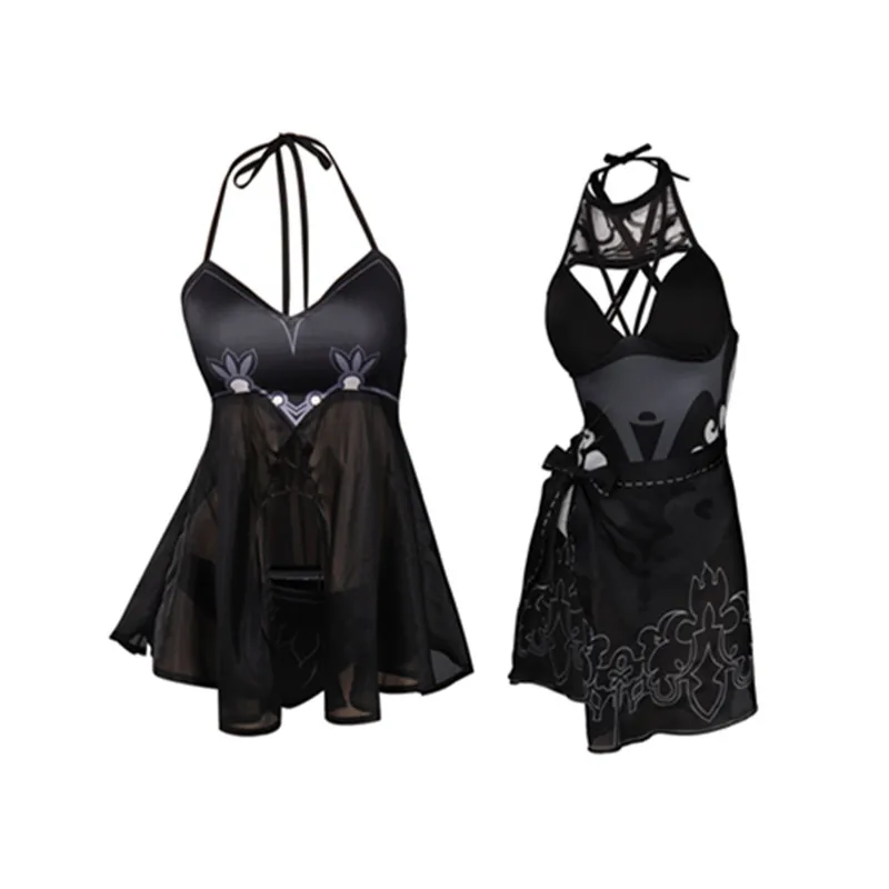 

YoRHa No.2 Sexy Cosplay Swimwear Costume Game NieR Automata Women Disguise Ladies Role Play Fantasy Halloween Carnival Suit