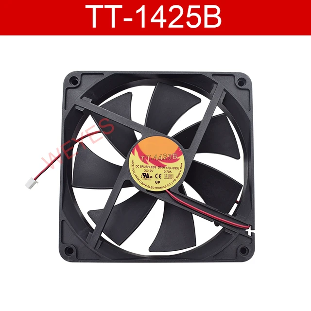 Traktor leje Meget sur Fan For Everflow Thermaltake Tt Tt-1425b 14cm Tt-1425 14025 Silence Cooling  Fan A1425l12s 12v - Case Fans - AliExpress