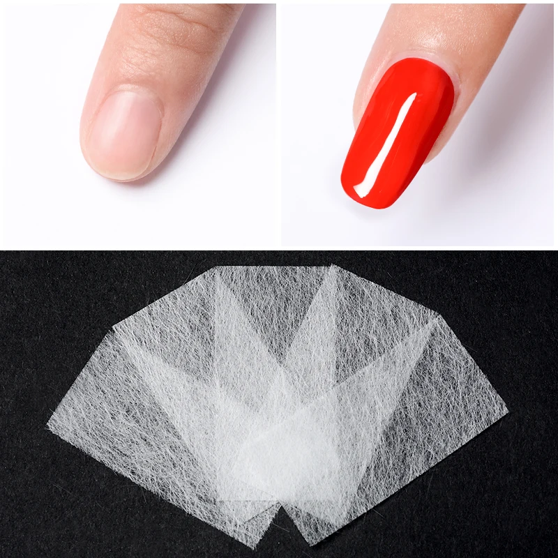 Description Picture 6 of item10/20pc Silk Fiberglass For Nail Extension Form Non-Woven Silks Building Nail Gel Fiber French Acrylic DIY Manicure Tools