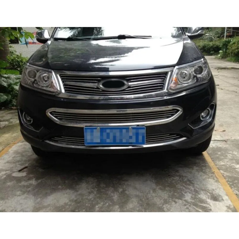 For Chery Tiggo5 Tiggo 5 2014 2015 2016 2017 2018 Car Body Cover Protection Detector Trim Front Bottom Grid Grill Gr