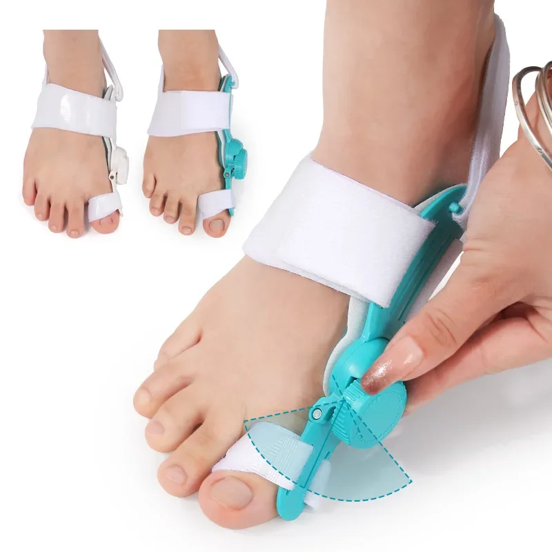 Adjustable Toe Corrector Unisex Bunion Foot Hallux Valgus Braces Rotatable Toe Separator Straightener for Left and Right Foot