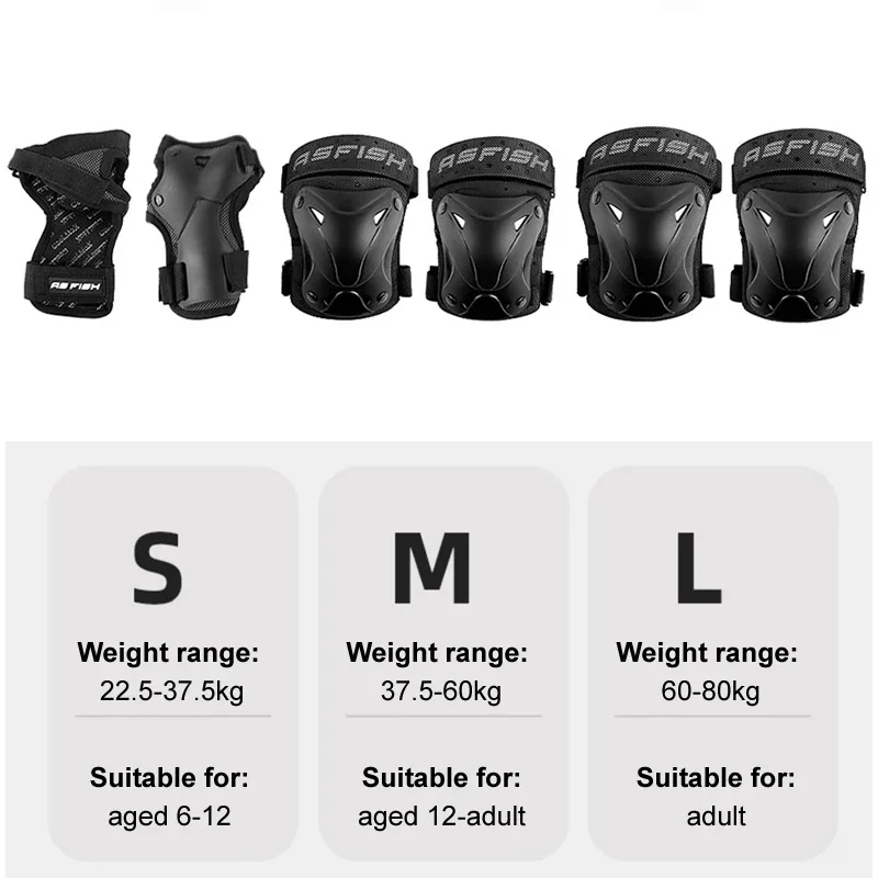 Roller Skating Protective Gear Set Elbow Knee Wrist Pads Helmet Hip Protector Children Adults Outdoor Riding Skateboard Ice Sports