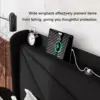 Queen Bed Frame with Charging Station, Upholstered Platform Bed Frame with Wingback Storage Headboard, Solid Wood Slats Support 5