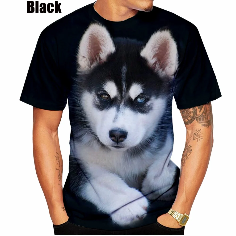 

2022 New Fashion Cute Animal Dog 3D Printing T-shirt Men's and Women's Casual Short-sleeved Funny T-shirt