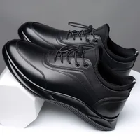 New Men Shoes Casual Sneakers Genuine Leather Shoes Men's Spring Autumn Lightweight Soft Sole Anti slip Daily Life Walking Shoes 2