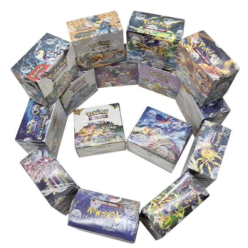 

360Pcs/Box Pokemon Card English Scarlet&Violet Evolutions Sun&moon Vmax Series Booster Box Collection Trading Card Game Toys