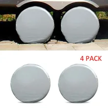 

4pcs Universal 27-29 inch Spare Tire Wheel Cover Protector Case Waterproof Vehicles Camper Car Truck RV Accessories Oxford cloth