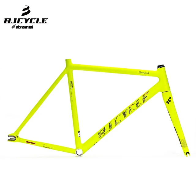 J*様 Precision イエローロードバイク BJ Cycle Fixed Gear Frame Single Speed Frameset Fixie Frame