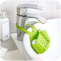 Home Storage Drain Basket Kitchen Sink Holder Adjustable Soap Sponge Shlf Hanging Drain Basket Bag Kitchen Accessories 3