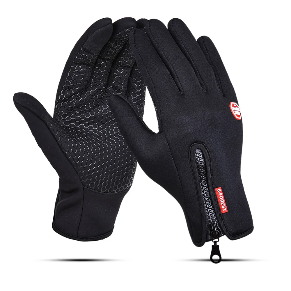 Outdoor Winter Cycling Sports Full Finger Anti Splash Touch Screen Warm Gloves For Men And Women Mountaineering Hiking Gloves touch screen gloves,thermal gloves,bicycle gloves